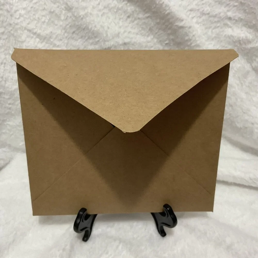 Rustic Handmade Lunch Bag Greeting Card Kid's Birthday Unisex W Envelope